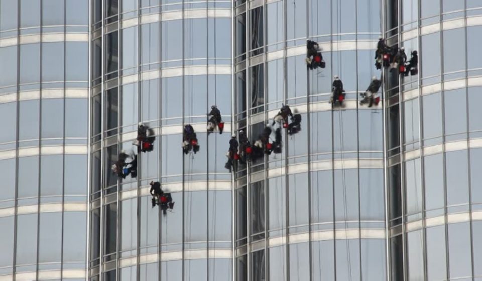 Ever wonder how the windows at Burj Khalifa stay so shiny?