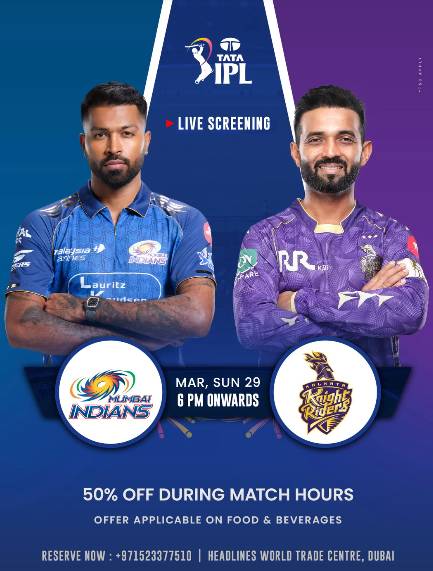 Trasmissioni in diretta delle partite di cricket dell'IPL all'Headlines