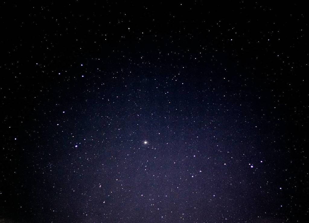 A starry sky at night.