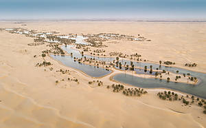 Al Qudra Lake aerial view