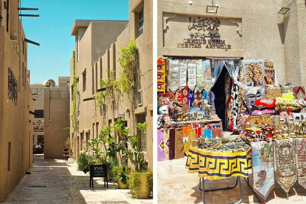 Erlebe das historische Al Fahidi-Viertel in Dubai mit einem beliebten Shawarma in der Hand