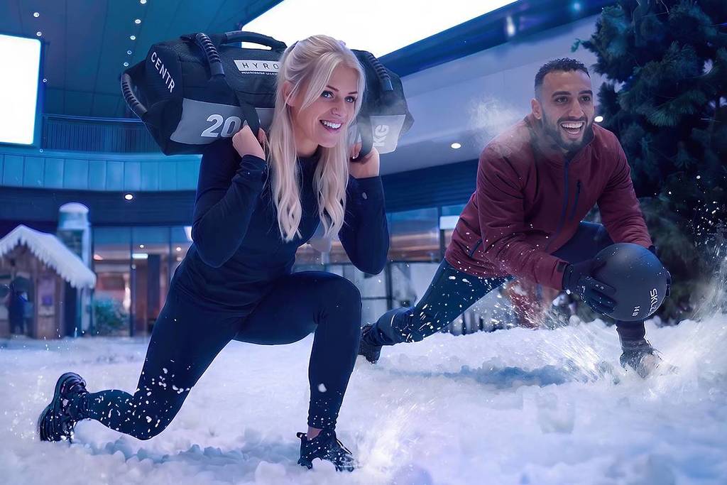hyrox dans la neige ski dubai