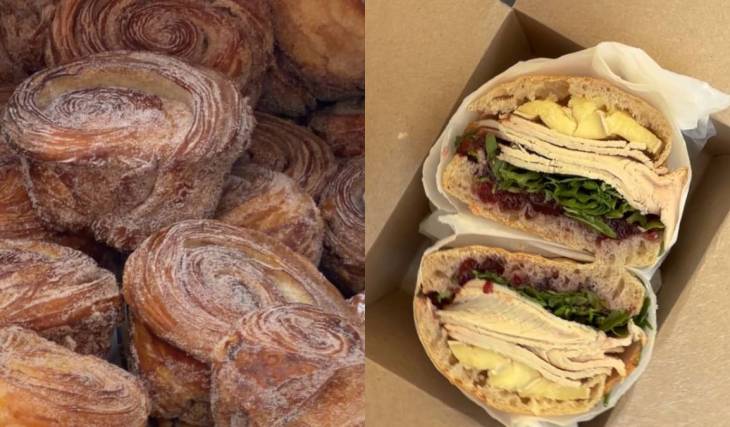 Escondida tras una verja metálica blanca en Al Quoz, esta panadería ofrece bollería elaborada con harina 100 % Wildfarmed y su emblemático sándwich de pavo, arándanos y brie en capas