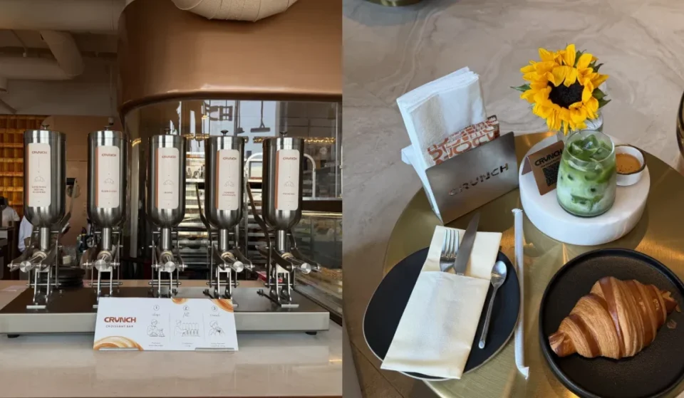 Crunch bakery in Dubai features on-demand croissant taps