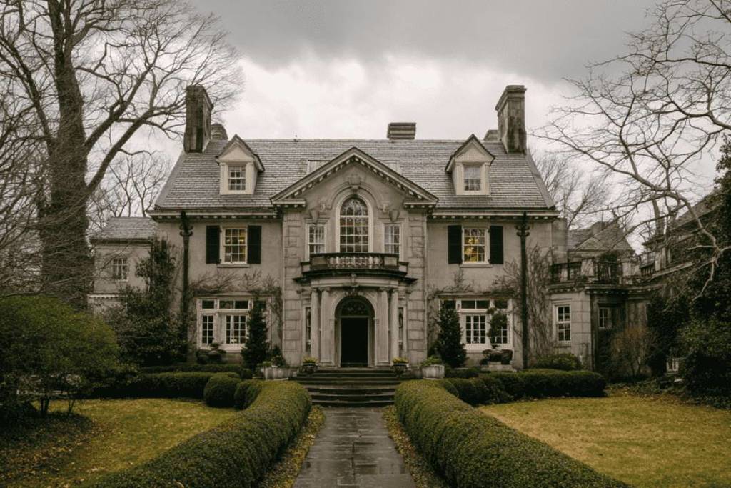 The edifice of s grand mansion.