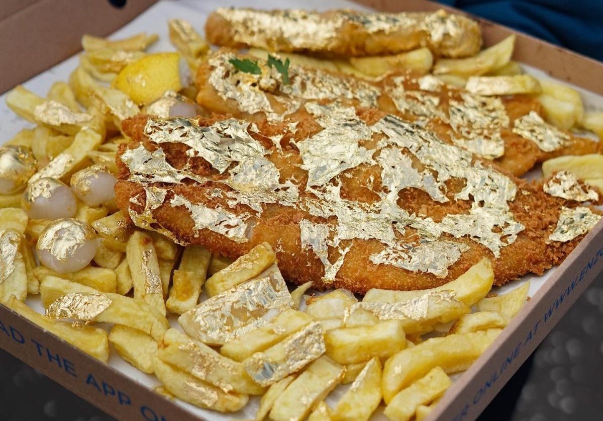 Glasgow Chippy Enzo's Serves Up Fish And Chips Covered In 24K Gold