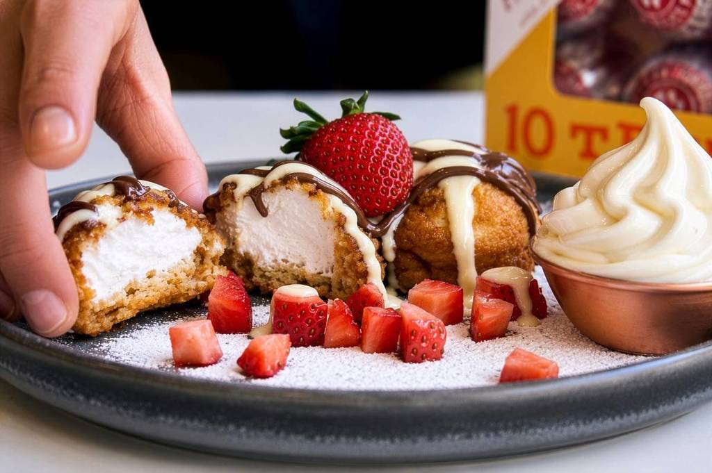 deep-fried tunnock's tea cake