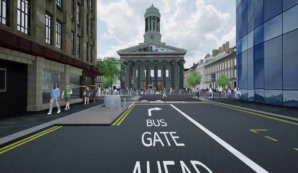 A new wooden walkway has just appeared on Queen Street as Glasgow begins a major 18-month trial to ban most cars – the new 7am-7pm driving rules