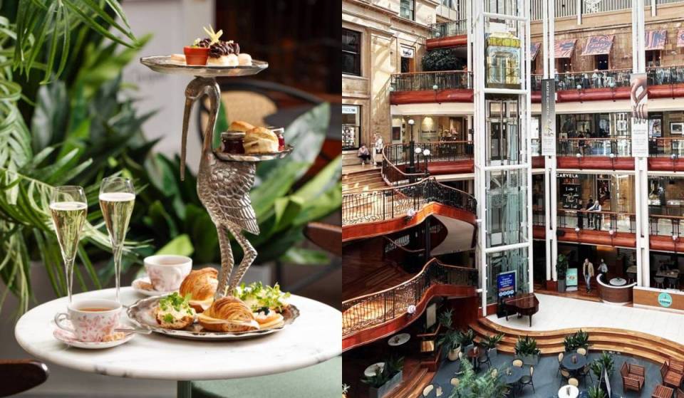 This afternoon tea is officially the most beautiful in Glasgow, served on a massive heron sculpture – located in this historic 19th century courtyard