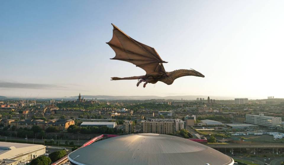 A “dragon” was spotted flying over Glasgow this morning ahead of the Commonwealth Games 2026