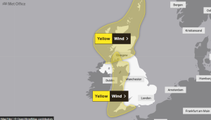 Met Office issues 18-hour weather alert for Glasgow as third storm system brings 60mph gusts right after Boelo