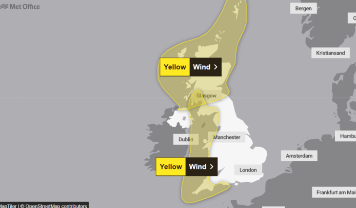Met Office issues 18-hour weather alert for Glasgow as third storm system brings 60mph gusts right after Boelo