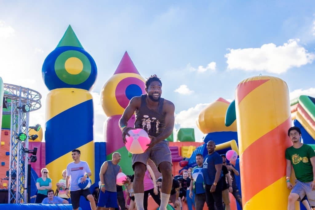 The World&#8217;s Largest Inflatable Bouncy Castle Has Added A New Space To Jump Called Sports Slam