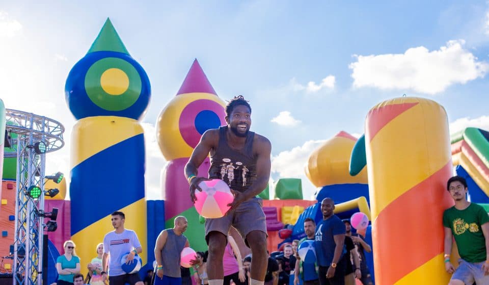 The World’s Largest Inflatable Bouncy Castle Has Added A New Space To Jump Called Sports Slam