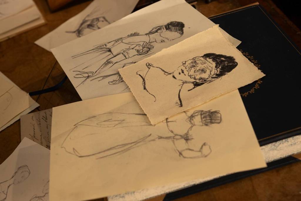Sketches of the characters from Bridgerton
