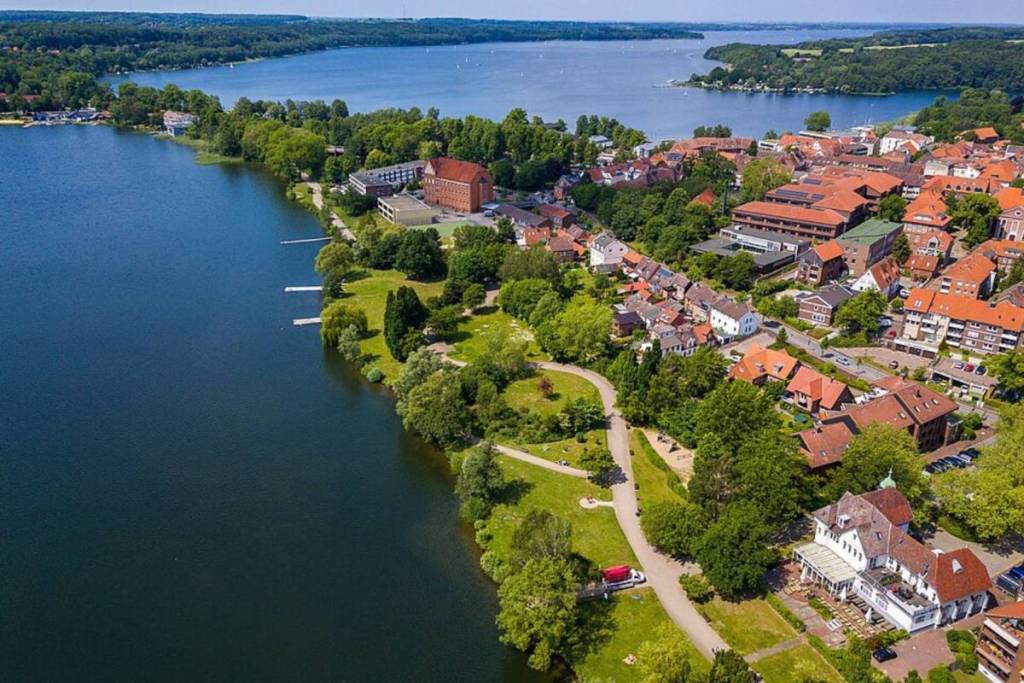 Aerial view of Ratzeburg, the island town