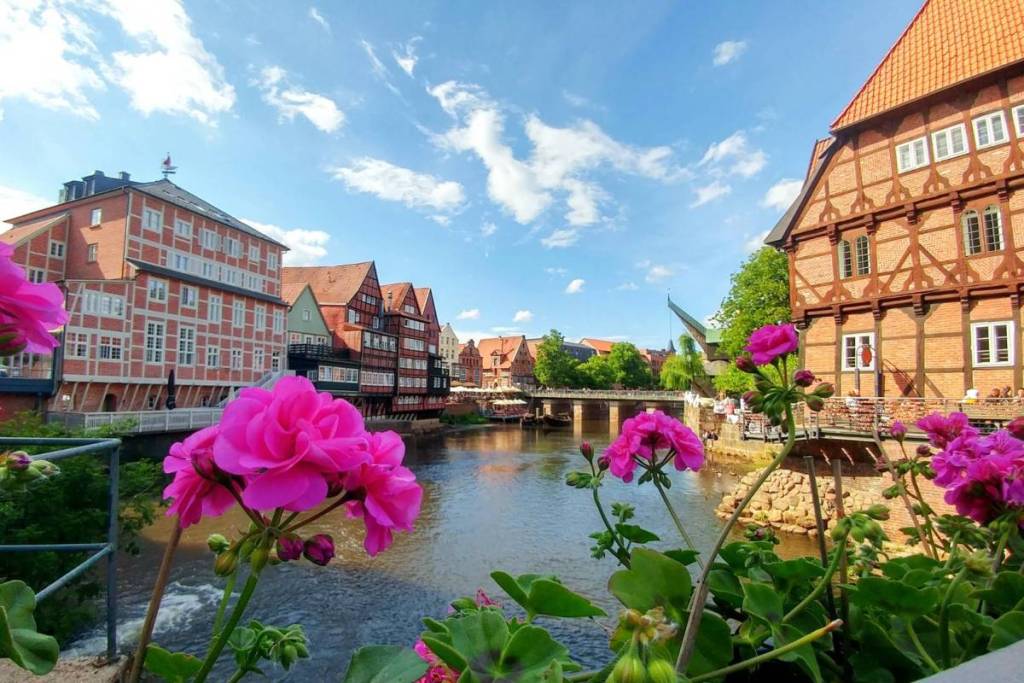 Stintmarkt in Lüneburg in the Summer