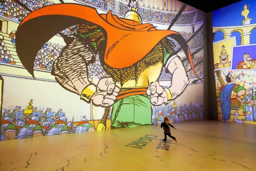 Asterix und Obelix Comichelden auf einer immersiven Reise
