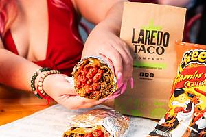 Hot Cheetos dishes available at the Laredo Taco Company
