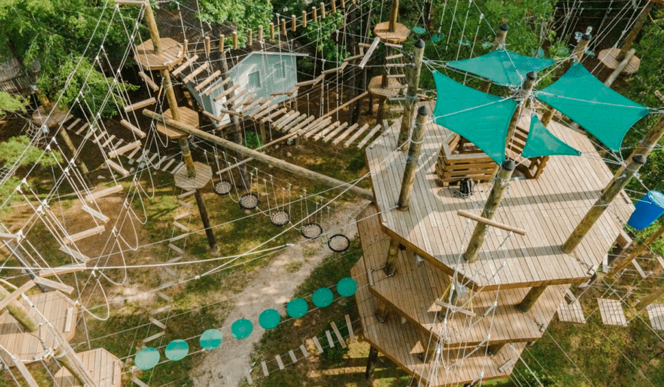 Enjoy Aerial Adventures At This Woodlands Action Obstacle Course