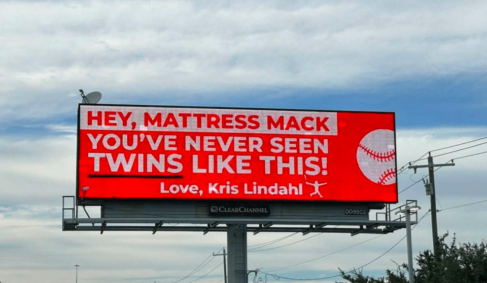 Twins Fan Buys Up Billboard Series Trolling Astros/Jim McIngvale