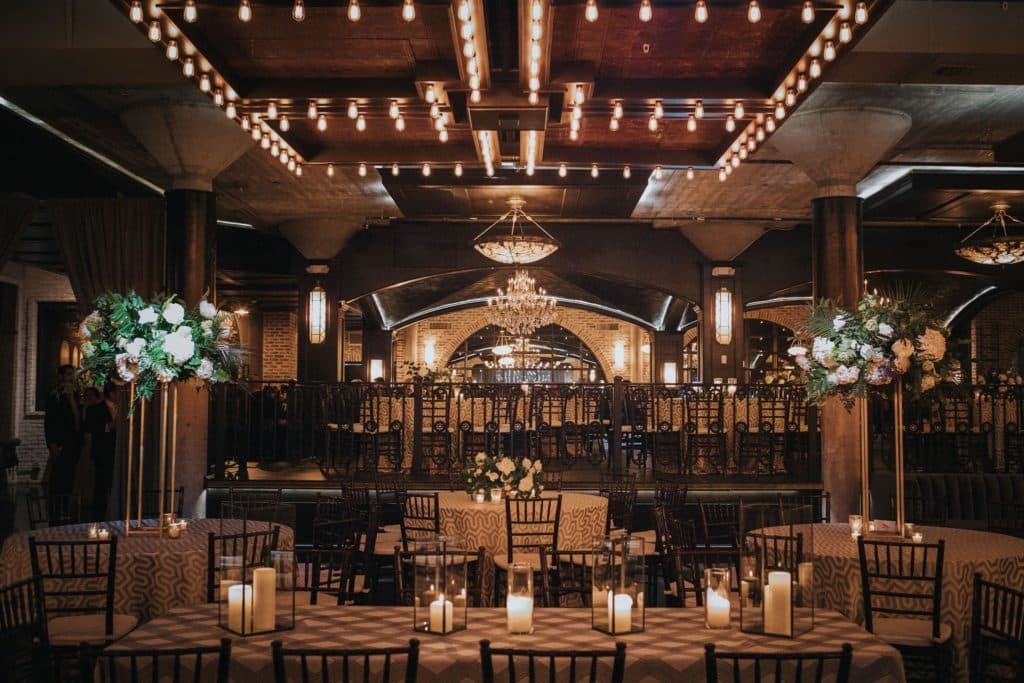 The dimly lit ballroom at The Astoria in Houston.