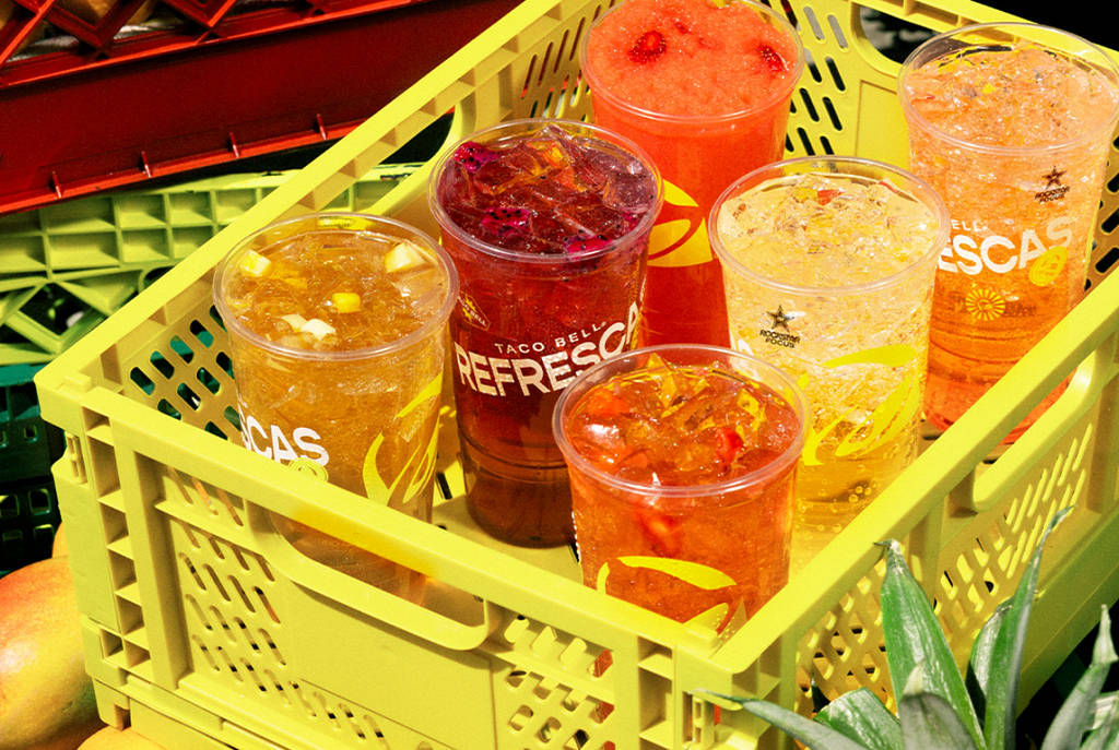 Image shows the beverages from Taco Bell's Live Más Café.