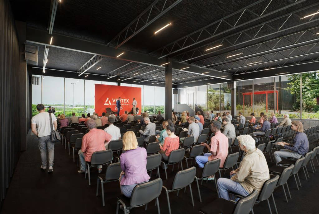 Rendering shows the concept for the new POST Skylawn Space in Houston