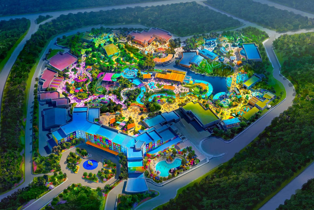Representación de la concepción del Universal Kids Resort en Frisco, Texas.