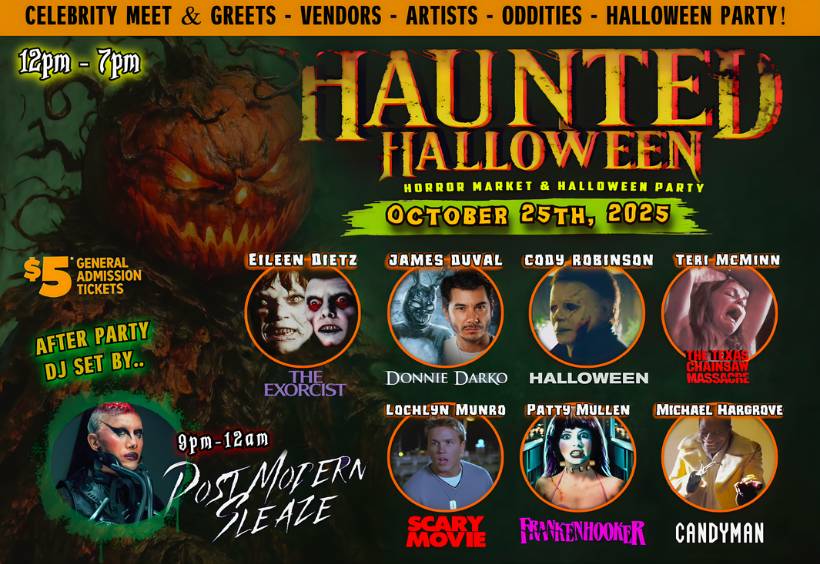 Image shows the details of the coming Haunted Halloween Horror Market in Houston.