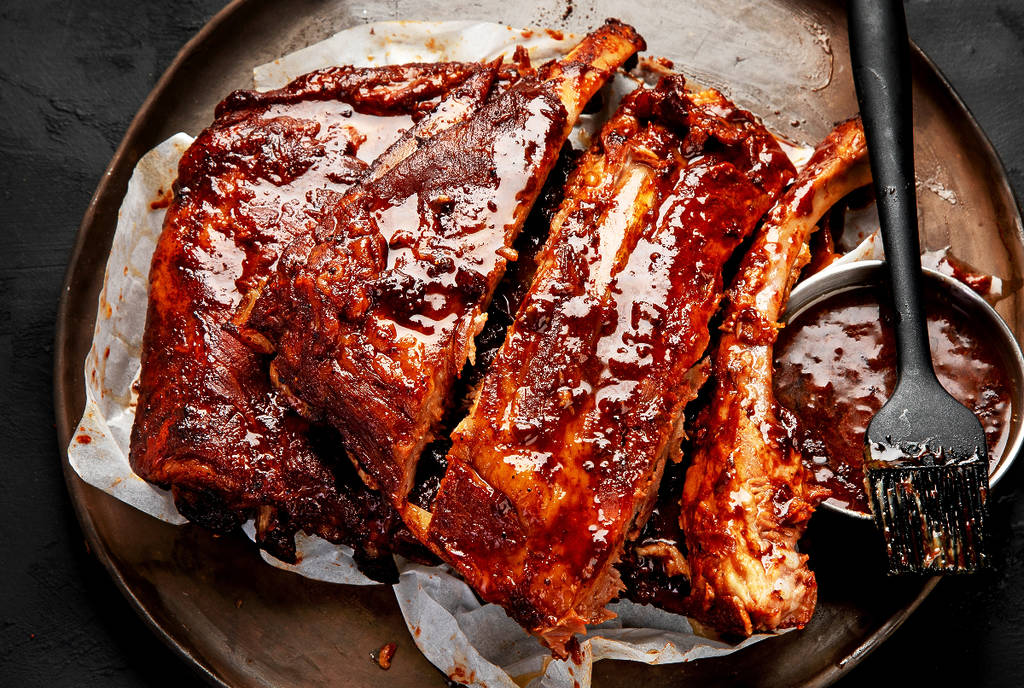 La imagen muestra un plato de barbacoa.
