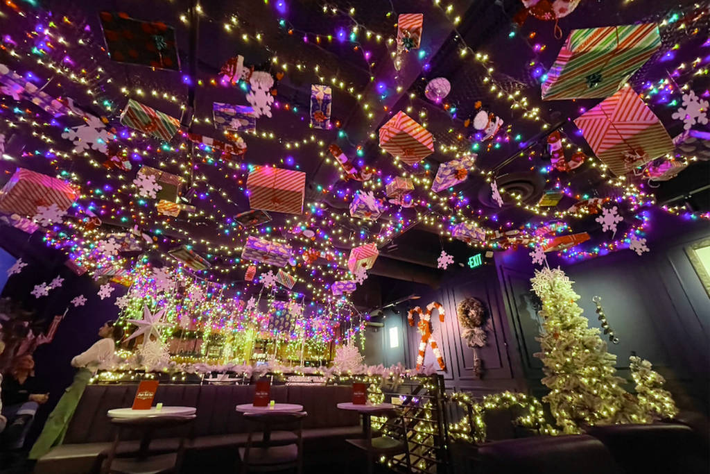 Image shows The Ski Lodge space at Jingle Bell Bar in Houston.