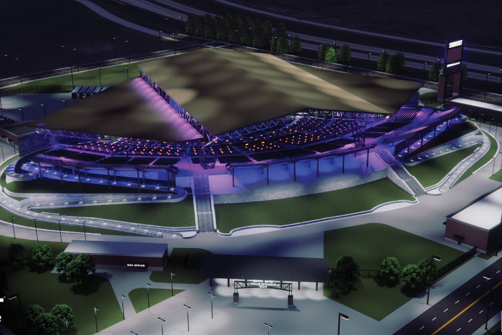 Rendering shows projected visual of the Sunset Amphitheater coming to Webster outside of Houston.