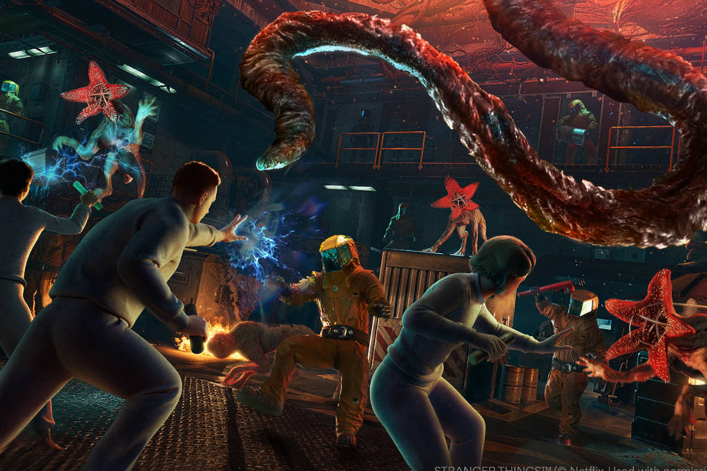 Rendering shows an inside look of the 'Stranger Things: Catalyst' experience offered by Sandbox VR.