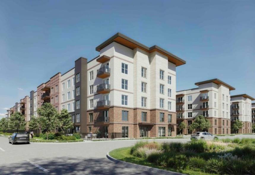 Rendering shows a residential community as part of the Silo development in West Houston.