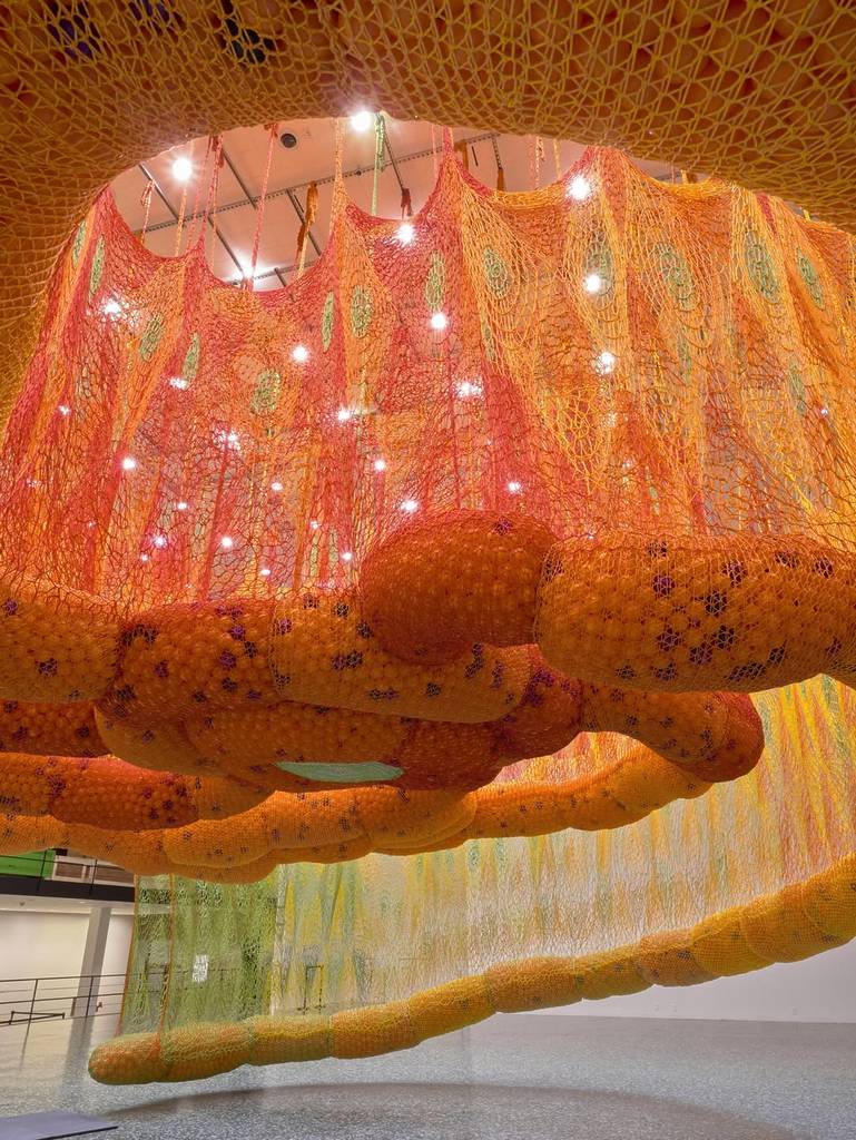 Image shows SunForceOceanLife exhibition at MFAH Houston.