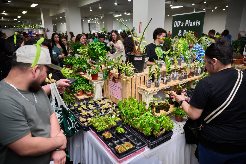 Image shows a booth at PlantCon in Houston. 