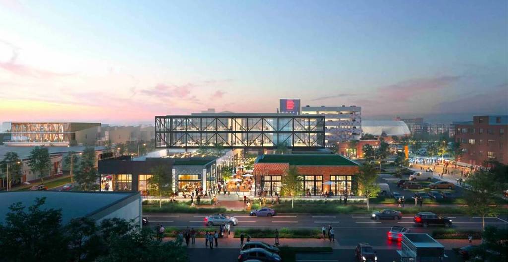 El gráfico muestra una representación del proyecto East Blocks en Houston.