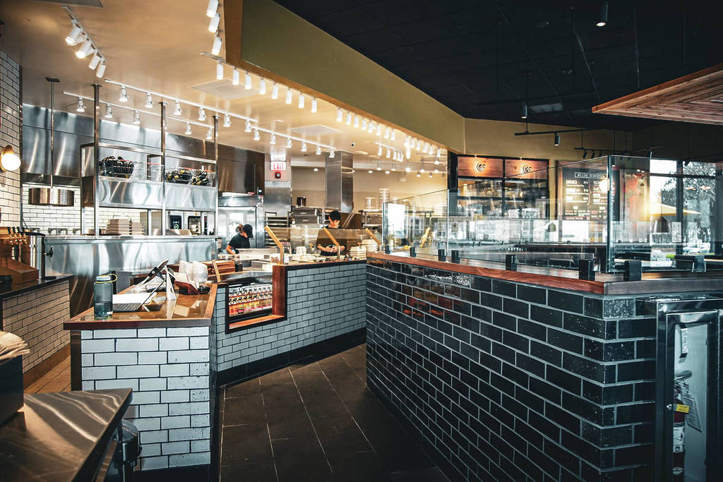 Image shows the interior of Brassica in Houston.