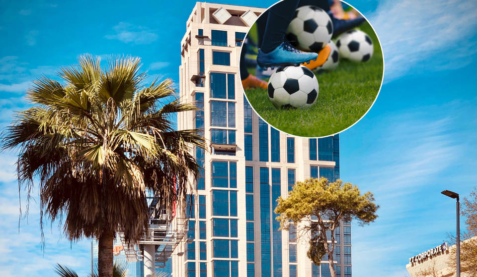 A soccer field in the sky: this Houston hotel is transforming its 36th-story helipad into a fully functional soccer pitch