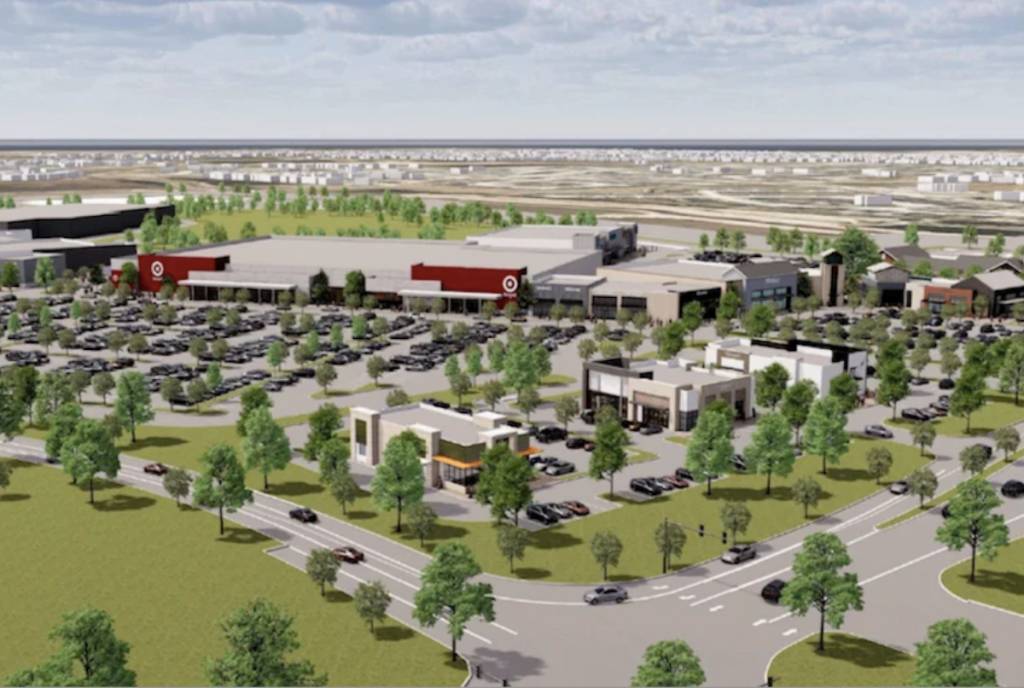 Rendering shows the Texas Heritage Marketplace.