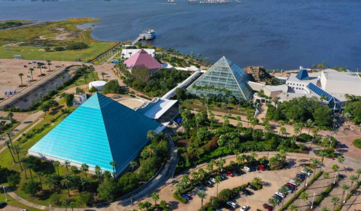 Texas’ only private white sand beach is less than an hour from Houston — with a 650-foot lazy river and towering water slides