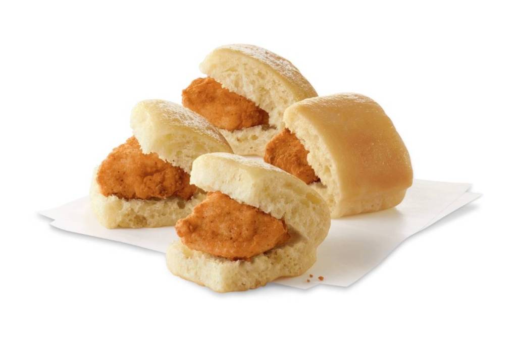 Image shows 4 ct Chick-fil-A Chick-n-Minis.