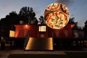 The spectacular Roman-style pizzeria hiding inside a converted train car in Houston