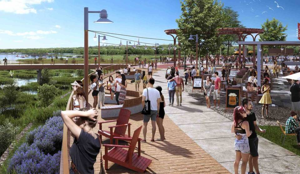 A massive new 80-acre entertainment district is rising just south of Houston — with a coming $150 million amphitheater