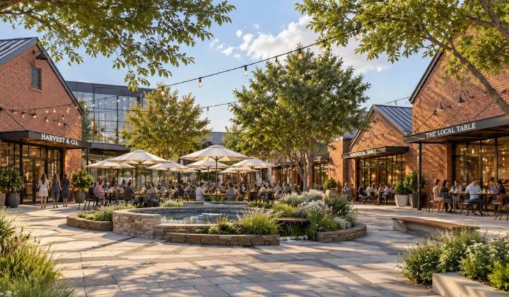 Construido por los promotores responsables de Sugar Land Town Square, un enorme complejo de 120 acres frente al mar con restaurantes, tiendas y viviendas está a punto de llegar a la zona de Houston