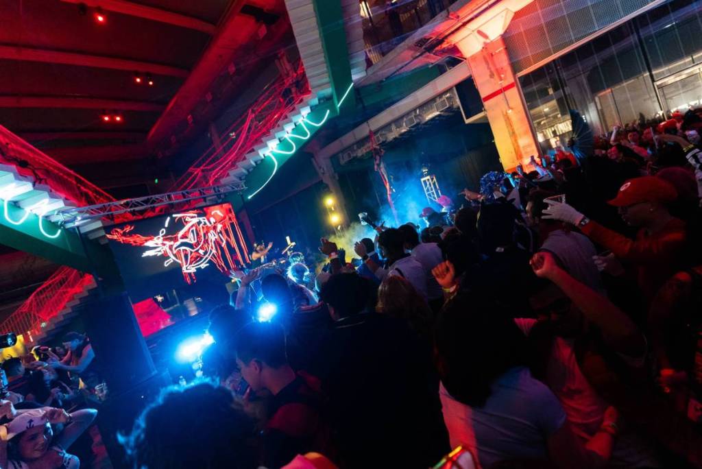 Image shows a Halloween party at POST Houston. 