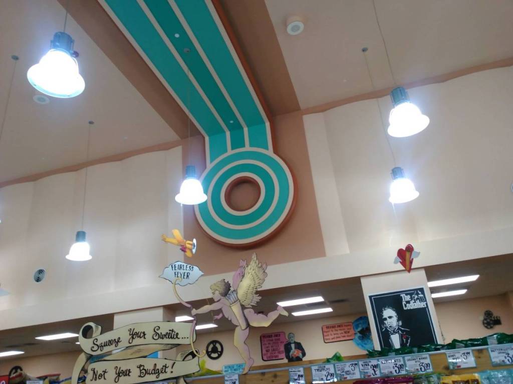 Image shows the interior of Trader Joe's in Houston.