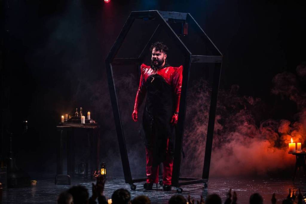 Night of Poe actor on stage
