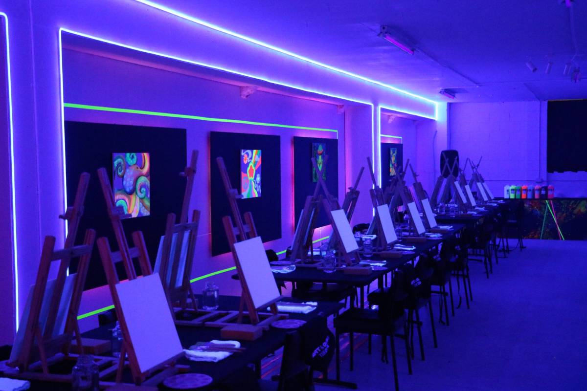 Neon Brush Jacksonville Sip & Paint In The Dark